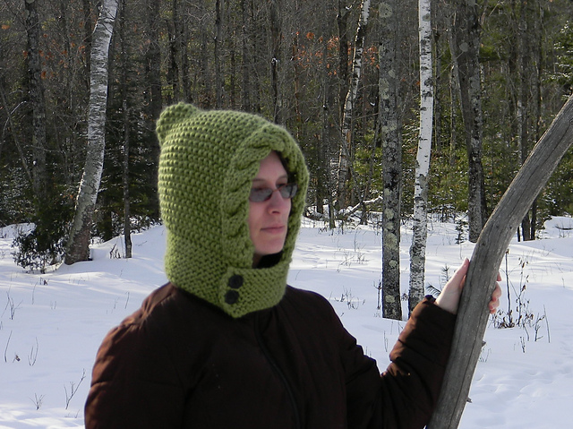 Cable Framed Hooded Cowl