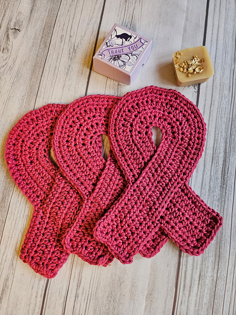 Cancer Ribbon Washcloth