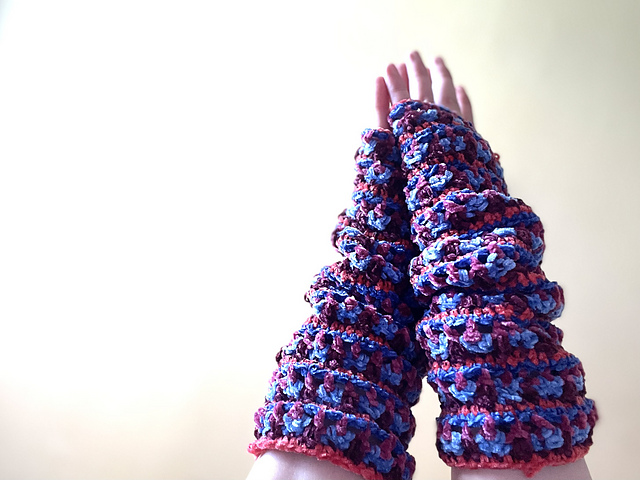 Carnival Fingerless Mittens