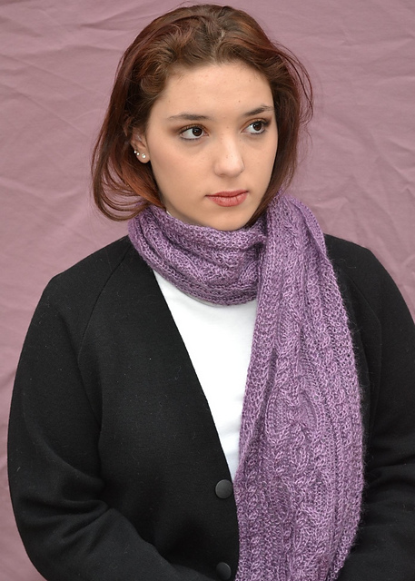 Conley's Light Fingering Cable Scarf