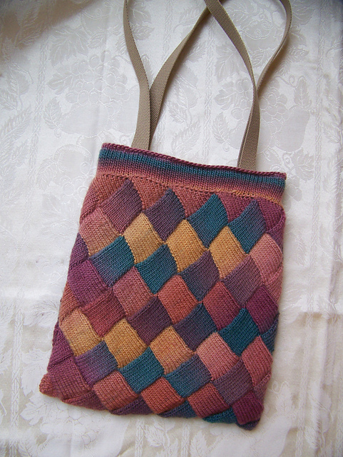 Tote of Many Colors - Entrelac bag