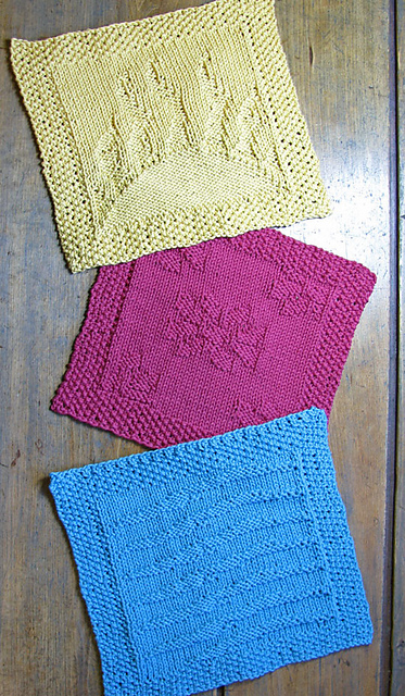 Dishcloth Trio #1: Knit & Purl