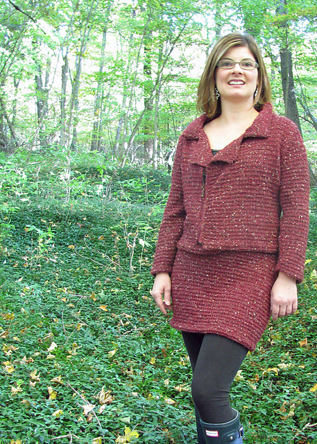 Keady Ladies Motorcycle Style Jacket and Skirt