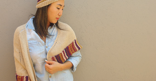 Mosaic Trim Shawl