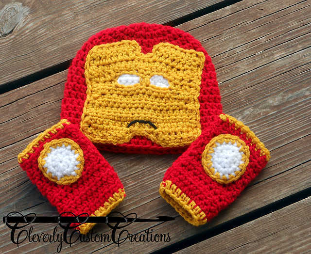 Iron Hero Hat and Fingerless Gloves