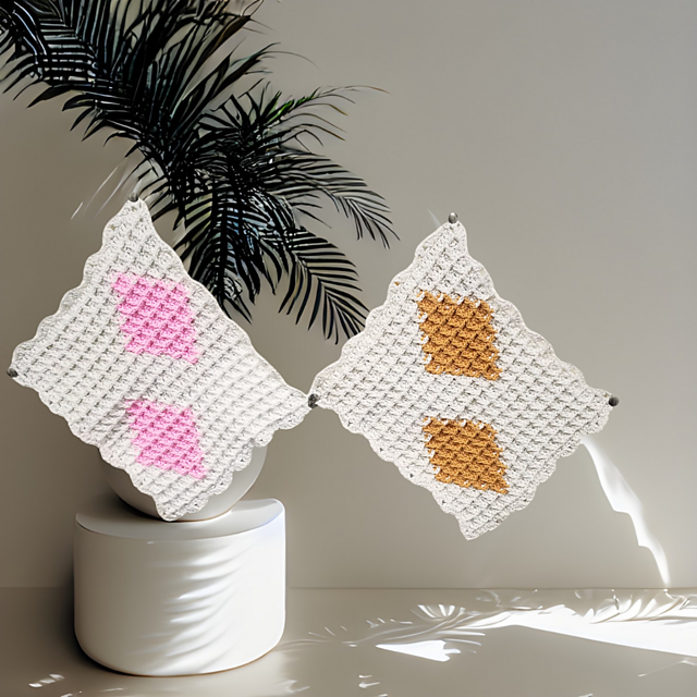 Diamond Waffle Washcloth