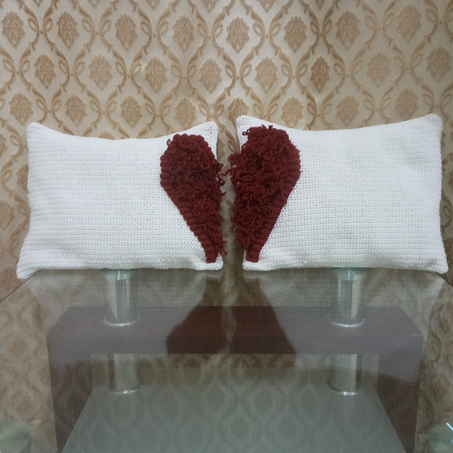 Half heart pillows