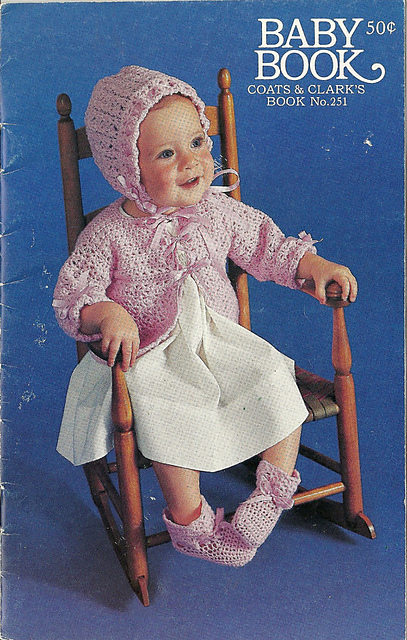 Crochet Sacque, Cap, and Bootees D-124