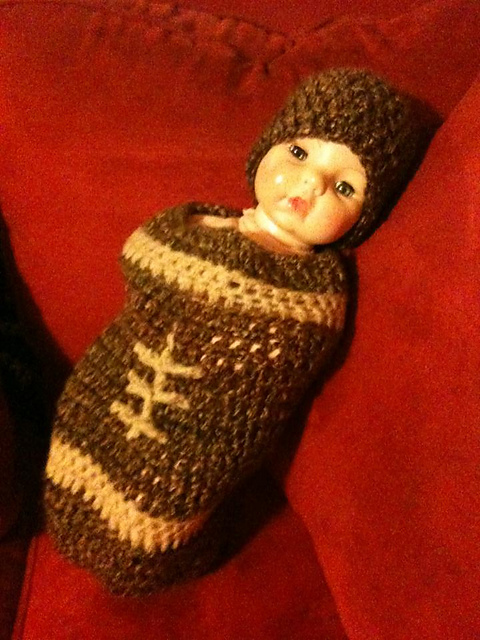 Crochet Football Cocoon
