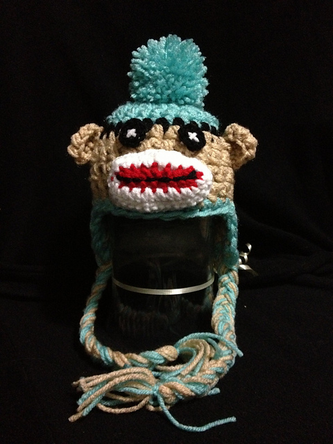 Newborn Sock Monkey Hat with Size Increase Pattern