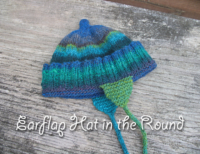 Toddler Earflap Hat in the Round