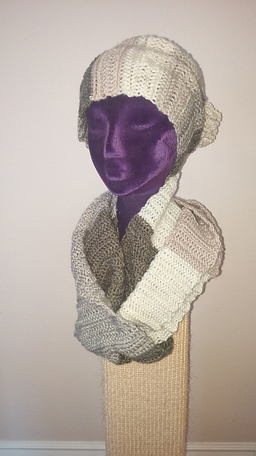 Herringbone Ribbed Cowl