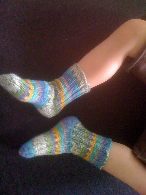 Simple Toe-Up Toddler Socks