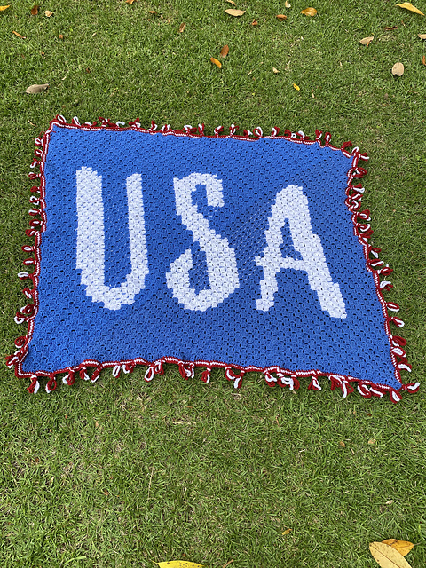 USA Patriotic C2C Throw