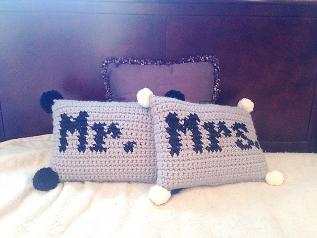 Mr & Mrs Throw Pillows