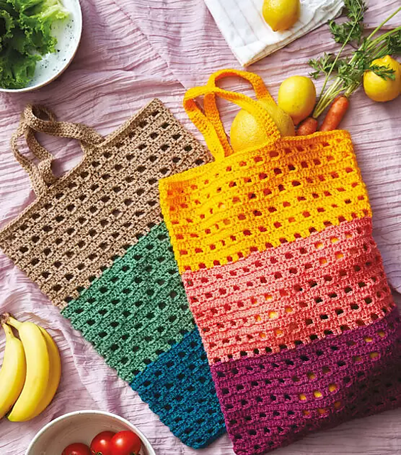 Reusable Crochet Shopping Tote