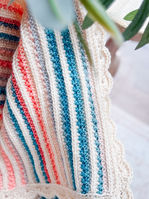 Striped Petal Loop Blanket