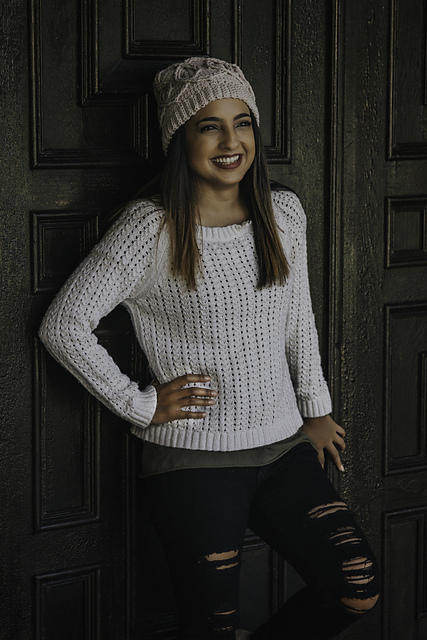 Infinity Wheat Stitch Hat DK