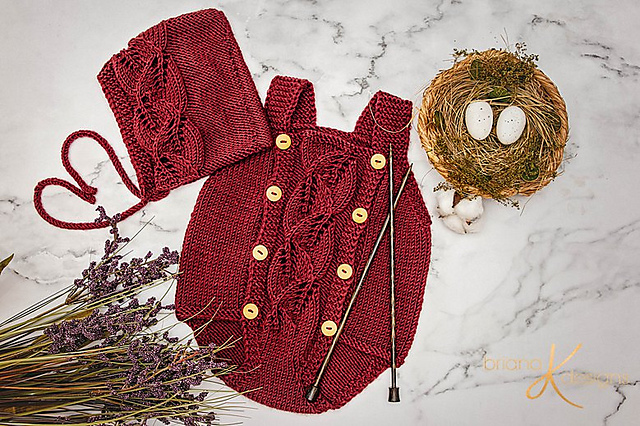 Blooming Knit Romper & Bonnet