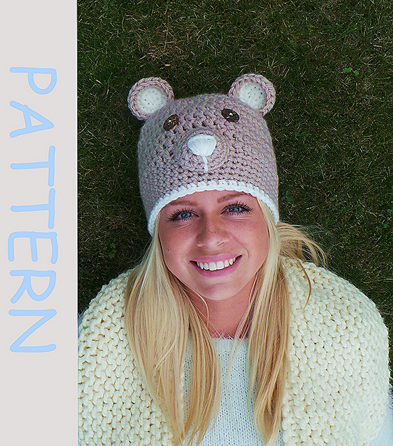 crochet hat ' Brown bear'