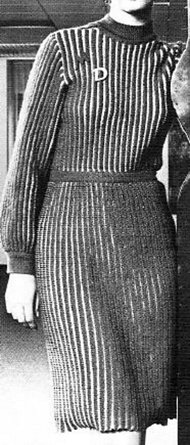 1869 Dress ridged pattern