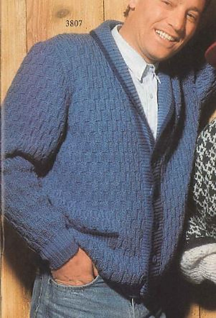 3807 Man's jacket with crossover collar
