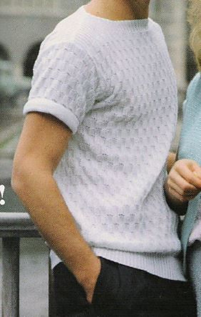 2910 Man's short sleeve cotton sweater