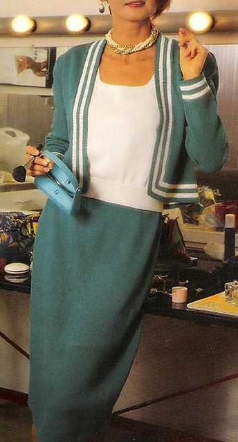 5814 Lady's jacket with striped borders
