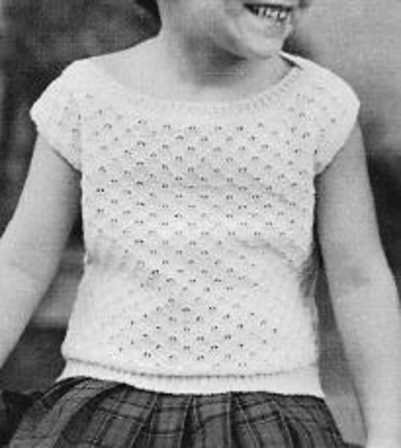 Ravelry 1119 Girl's sleeveless Jumper pattern by Passap Design Team
