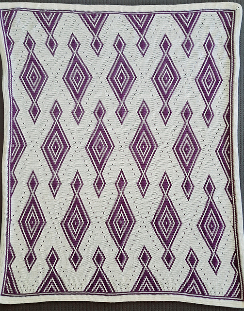 Diamonds Adrift Overlay Mosaic crochet