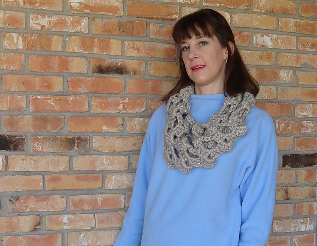 Diamond Openwork Crochet Cowl