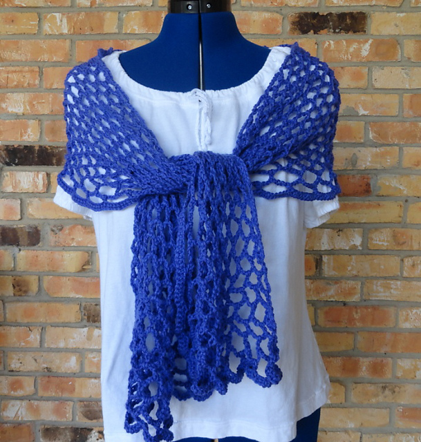 Easy Breezy Crochet Wrap or Scarf