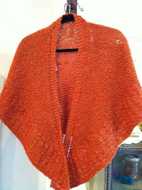 Top Down Faroese Shawl with Garter Rib Variation