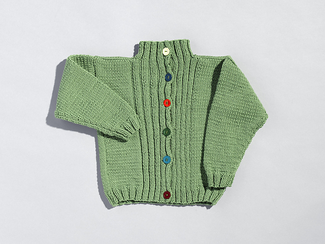 Ribbed Front Child's Cardigan