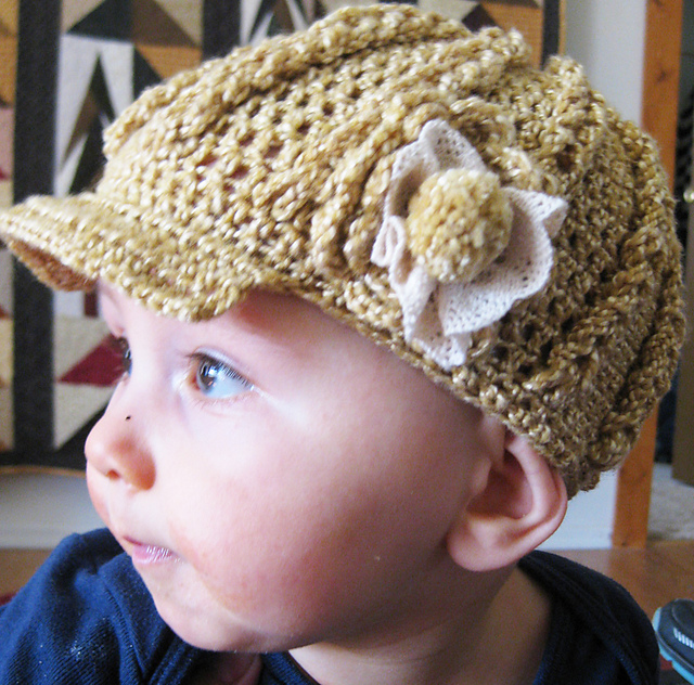 Brim and Cables Baby Hat