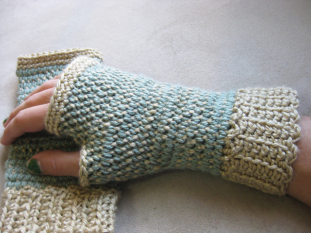 Split Stitch Fingerless Gloves