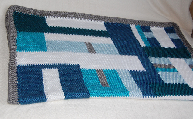 Geometric Patchwork Baby Blanket