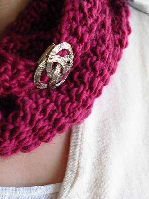 Luxe Fuchsia Seed Stitch Cowl