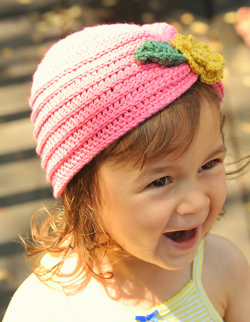 Crochet Toddler Turban with Flower