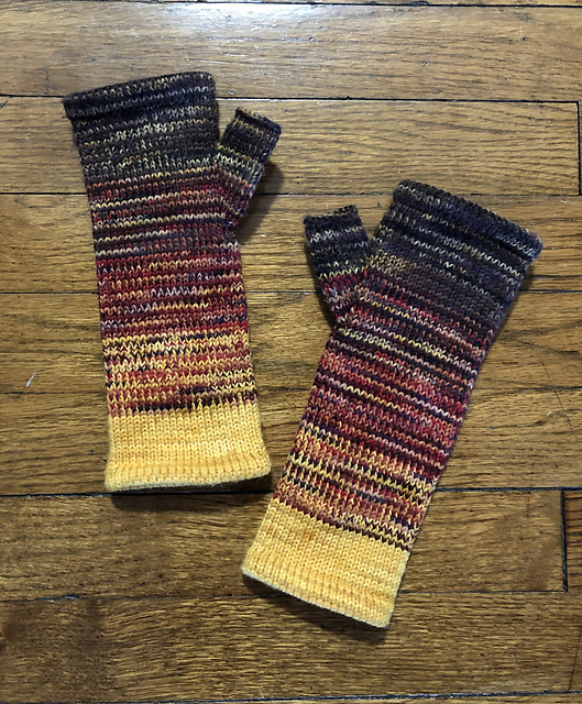 Wonderfall No-Purl Mitts