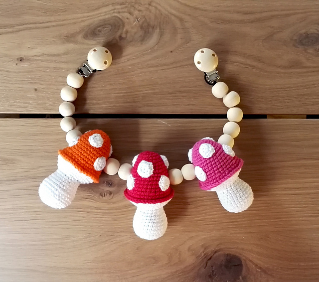 Stroller toy - amanita - fly agaric