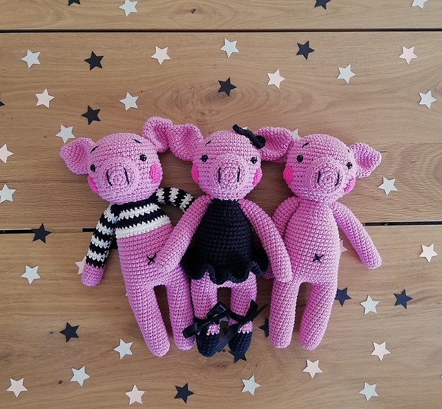 amigurumi pig - 3 in 1