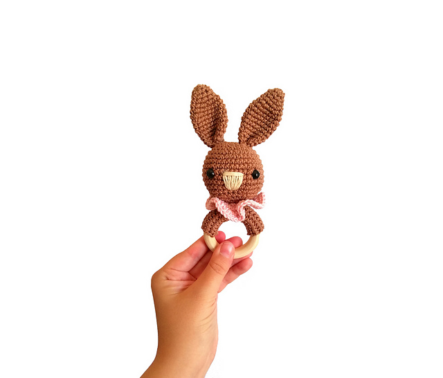 Bunny rattle - teether - baby toy