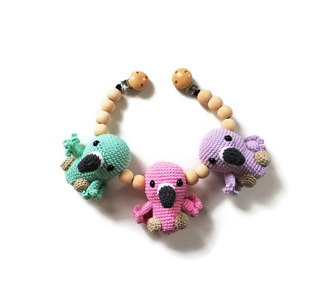 Stroller chain - flamingo birds