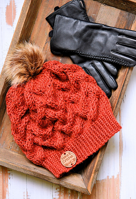 韓国商品/TREMINGBIRD TMB Dubre Cable Damage Beanie YQxwJL Ivy Blossoms Tree Print Unisex Beanie for Men and