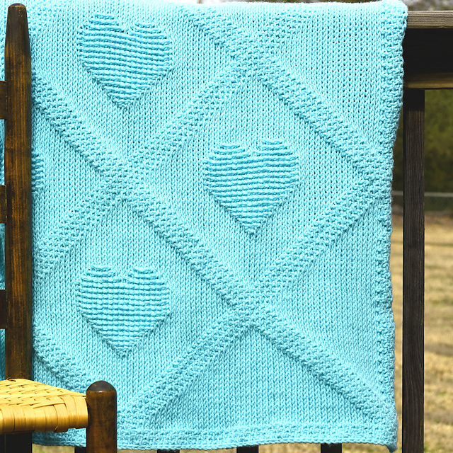 Diamond Hearts Throw