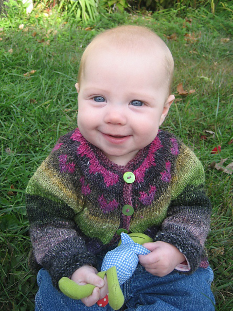 I heart Silk Garden Sock Baby Sweater