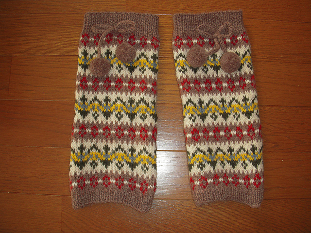 P.7　Fair Isle Legwarmers (編み込みのレッグウォーマー)