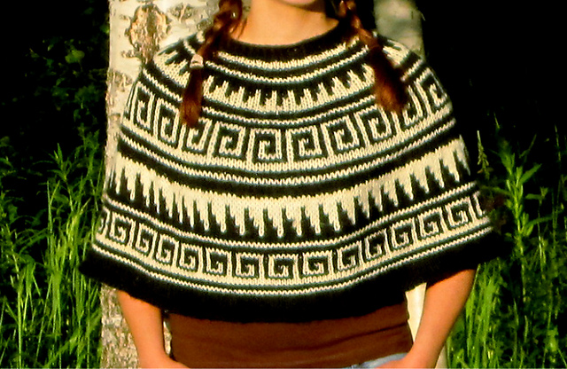 Black and White Poncho