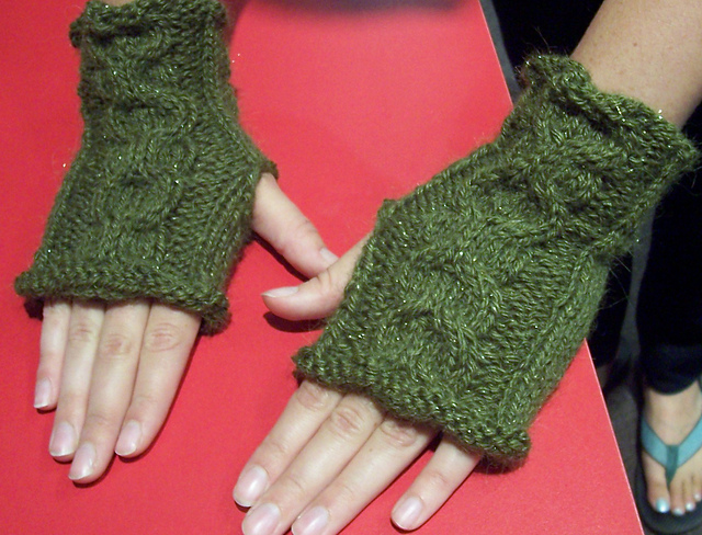 Into the Woods Cabled Fingerless Gloves